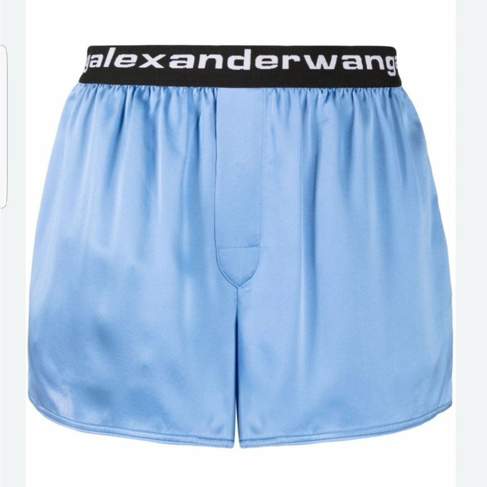 Alexander Wang Light Blue Satin Boxers